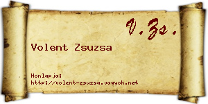 Volent Zsuzsa névjegykártya